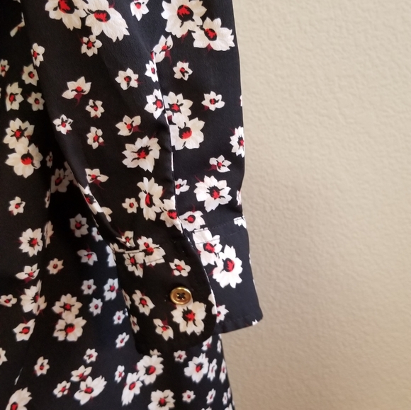 JONES NEW YORK Floral Button Down Blouse - Picture 4 of 8